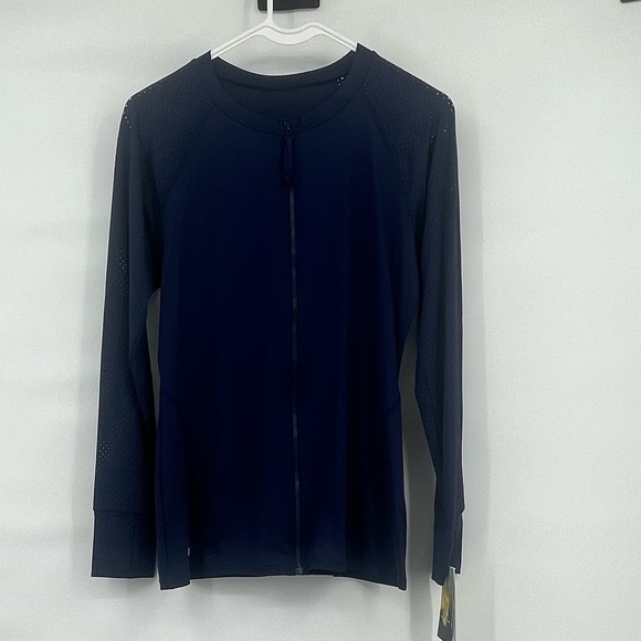 Beach house sport nwt navy zip rash guard long sleeve upf 50+ top - Picture 3 of 12